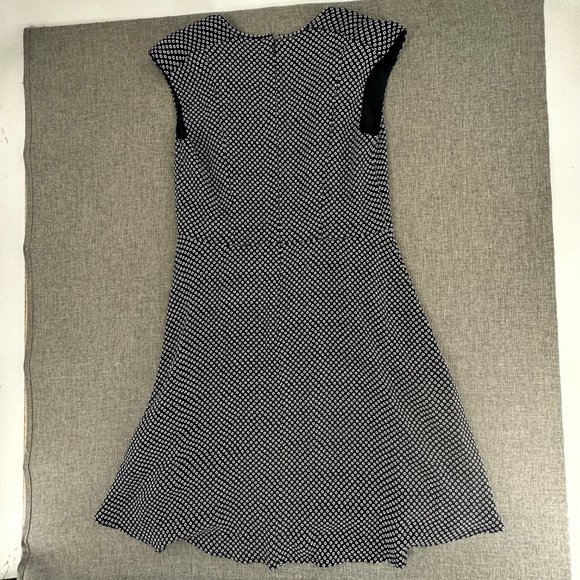 Ann Taylor Fit & Flare Dress Polka Dot V-Neck Sleeveless Size 4 Polyester Zipper - Picture 10 of 13